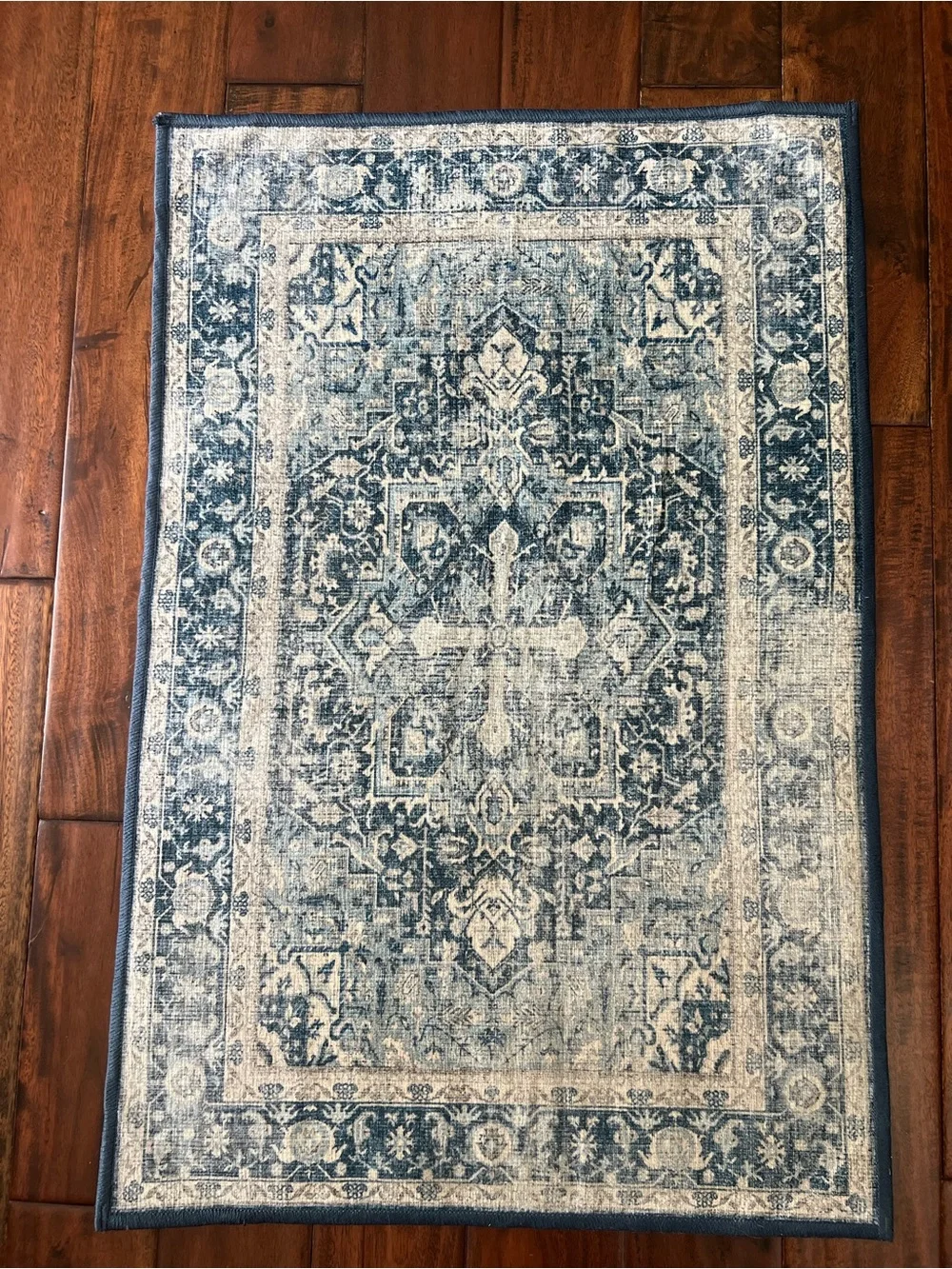 Ruggable washable rug and rug pad- Kamran in Admiral Blue